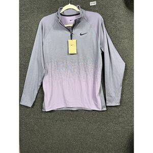 Nike Dri-FIT ADV Pullover Mens Small Purple Gray Golf 1/2 Zip FD5833-509 New
